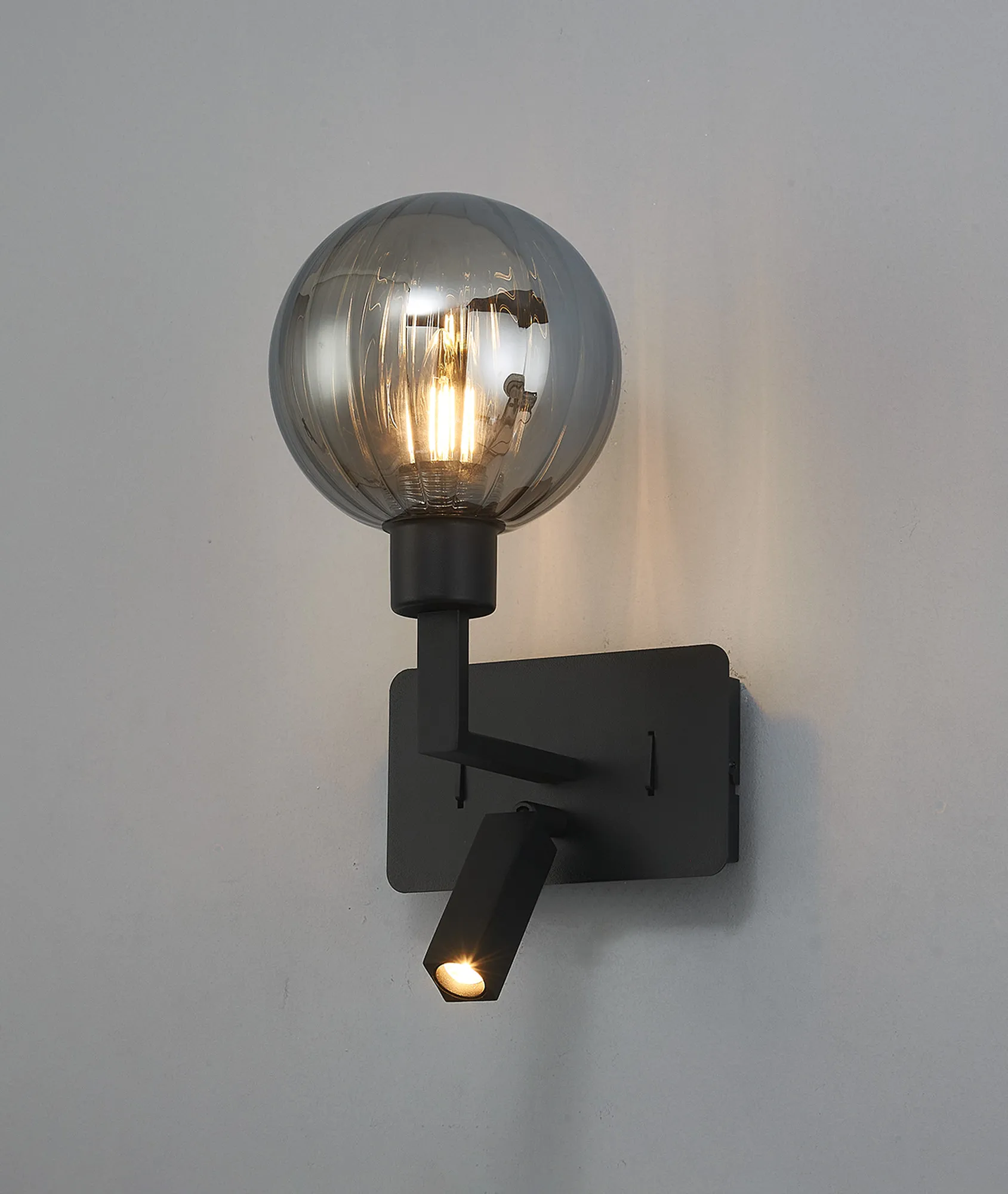 Baxter Satin Black Wall Lights Deco Reading Lights
